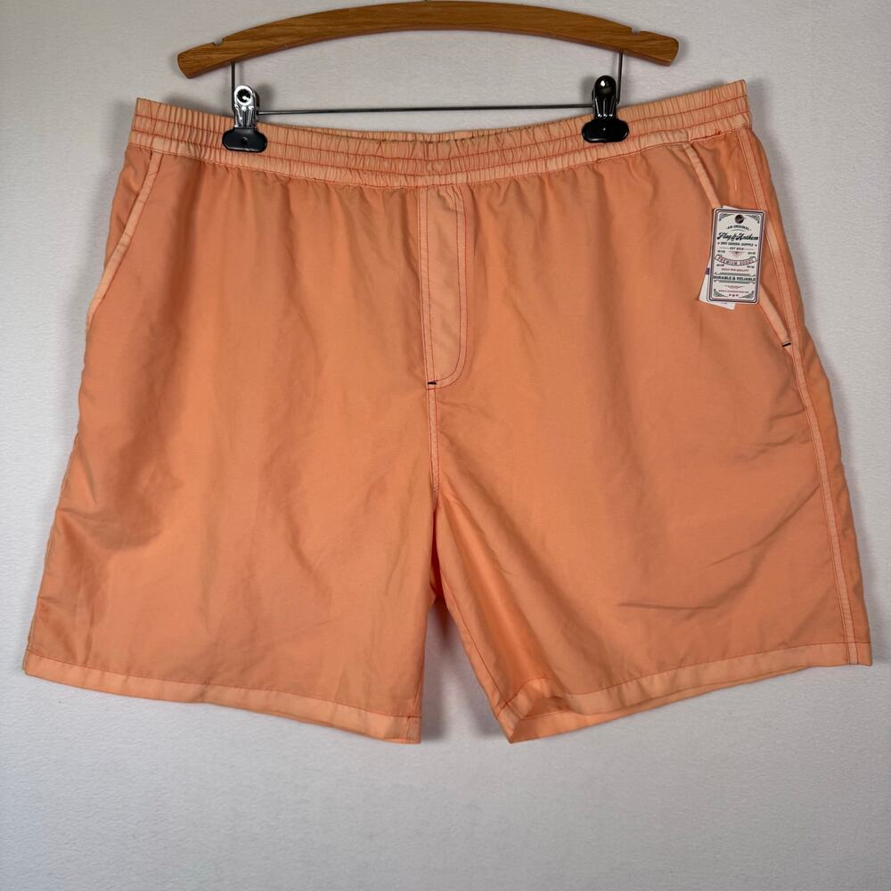Flag & Anthem Mens Shorts Orange Beach Summer Casual size XXL NWT
